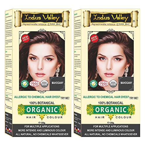 Indus Valley 100% Botanical Hair Color Set of 2 (Mahogany)