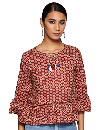 Biba Rust Cotton Straight Top Size 38