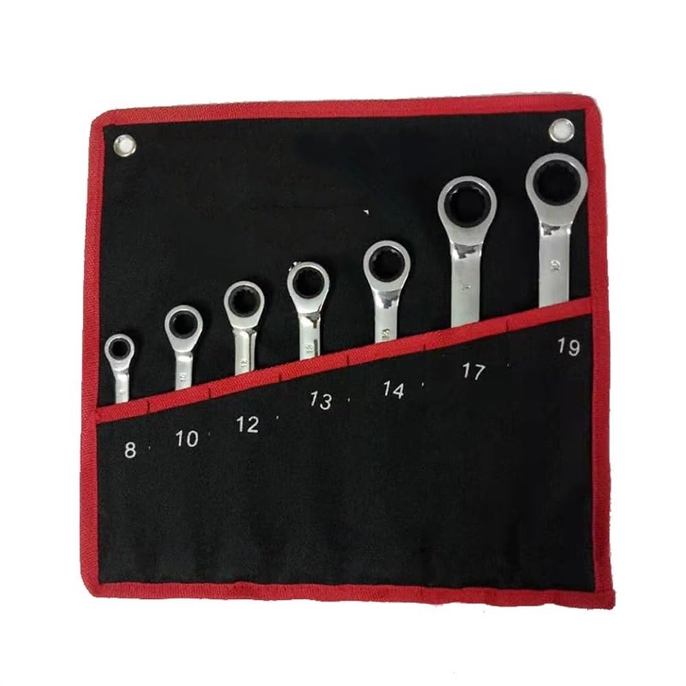 Llaves Fijas Con Carraca Juego de llaves de trinquete Plum Blossom Llave de combinación abierta Llave de trinquete doble rápida de dos vías Herramientas de reparación de automóviles Llaves Fijas ( Col