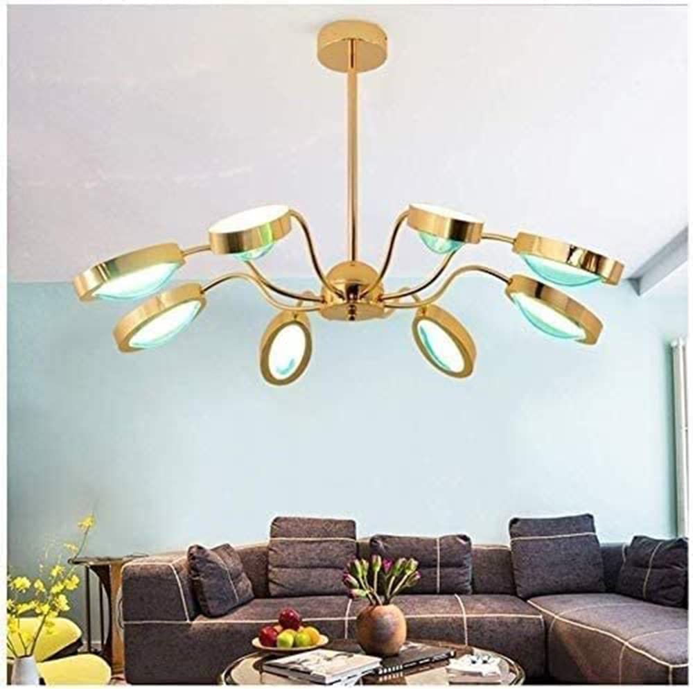 Chrome Mid Century żyrandol 8 światła przemysłowe wyposażenie oświetlenia LED sypialnia jadalnia dekoracyjny oświetlenie sufit wisząca