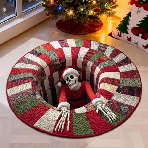 Tapis de Noël 3D pour décoration d'hiver de cuisine et salon