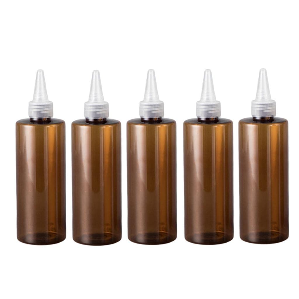 5Pcs 250ml PET Empty Hair Dye Applicator Lotion Cream Pigment Bottles Clear-image-25