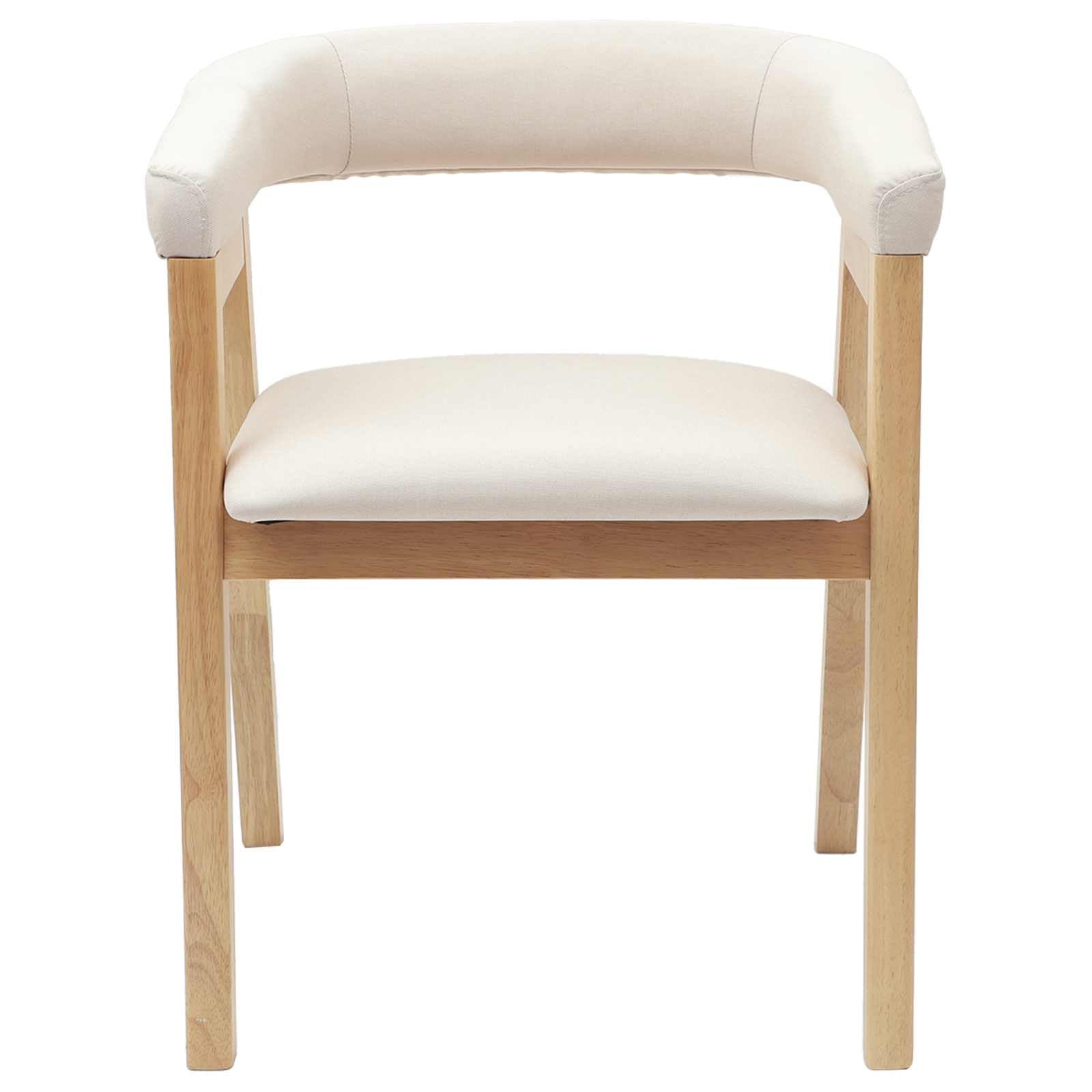 Set di 2 sedie da pranzo in legno massiccio naturale, 54 x 57 x
