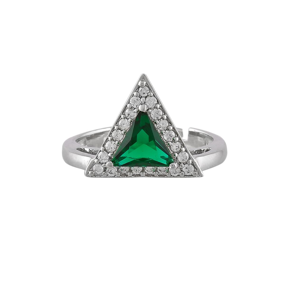 Green Triangle Cut CZ Jewelry Box Set