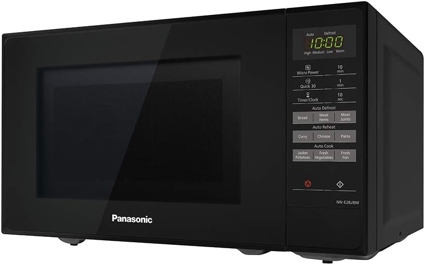Panasonic NNE28JBMBPQ Compact Solo Microwave Oven with Turntable, 800