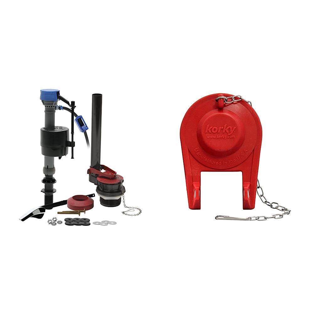 Fluidmaster 400ARHRKP10 PerforMAX All-in-One High Performance Toilet Repair Kit + Korky 100BP Ultra High Performance Flapper