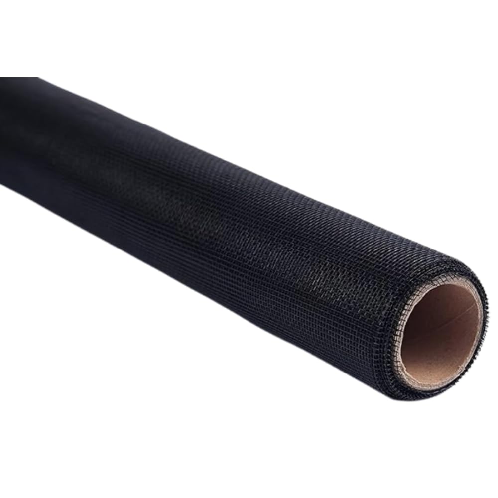 Fly Screens For Windows Doors Black 4m X 1.5m Insect Mesh Roll Cut to Size Mosquito Net For Covering Windows Keeps Flies Bugs Bees Moths & Insects Out