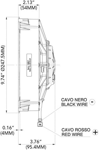 Miniatura 3 de Spal Ventilador extractor 30102054 (11 pulgadas de alto rendimiento; para uso con fusible de 30 amperios a 13 V), 1 paquete