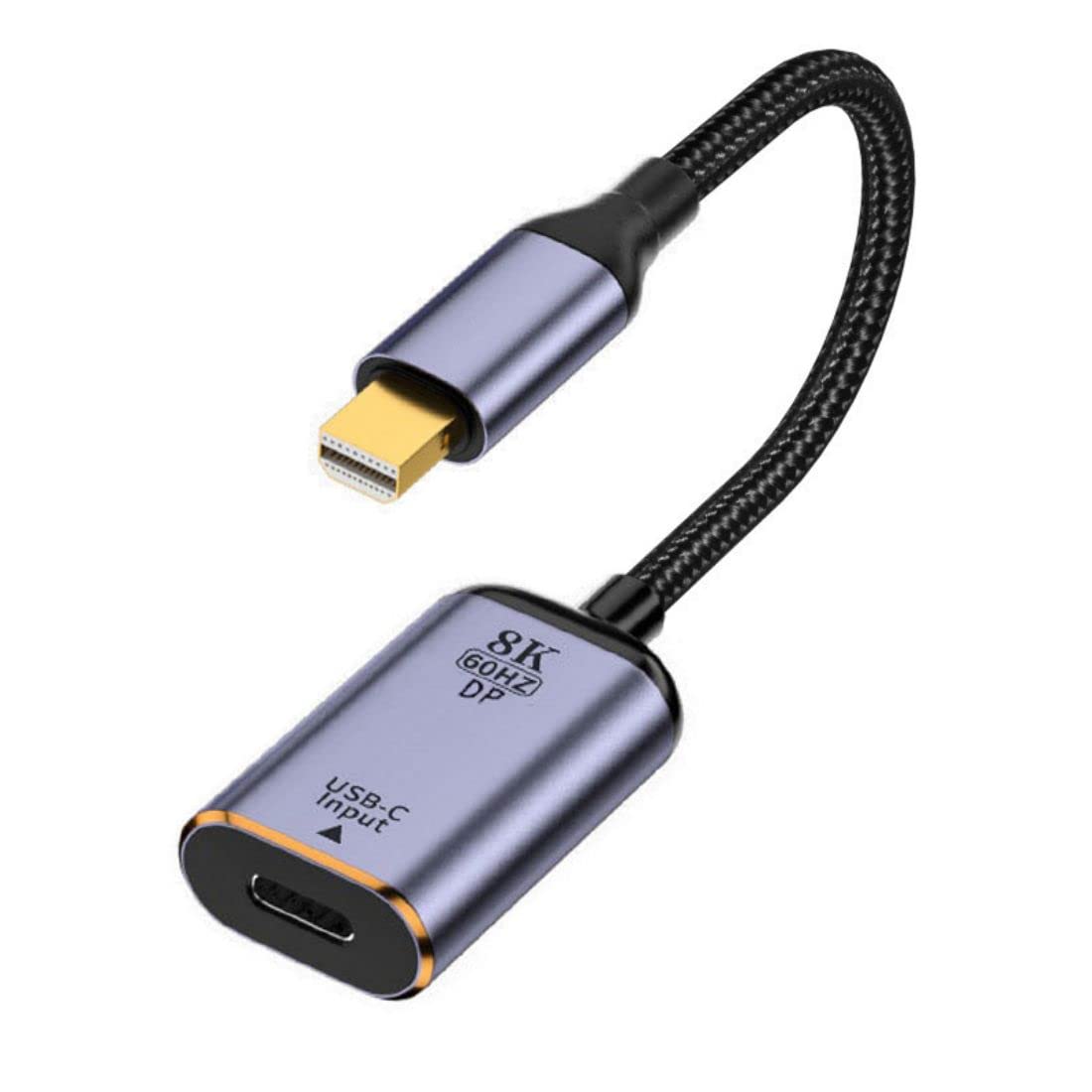 chenyang Cavo da USB C a Mini Displayport, ingresso USB tipo C femmina a Mini Displayport 1.4 maschio uscita HDTV cavo 8K @ 60hz 4K @ 120hz per tablet, telefono e laptop