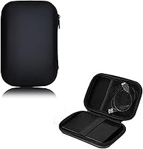 VYAR Hard Drive Carrying Case/Bag 2.5-inch Carry Pouch Compatible with Western Digital WD Elements Seagate Passport Toshiba Earphone Power Bank USB Cable & Portable Hard Drives Black