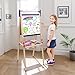 Easel for Kids, 3-in-1 Art Easel with Paper Roll – Adjustable Height Double-Sided Chalkboard & Dry Erase Board, Storage Tray & Stickers – Educational Drawing Toy for Boys & Girls Ages 3–8 Purple Color