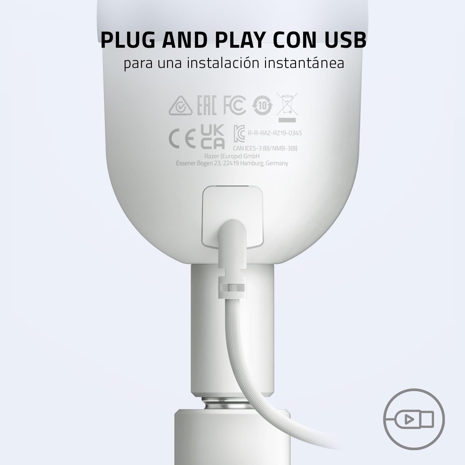 Razer Seiren Mini - Micrófono compacto para USB para streaming, (compacto con patrón polar supercardioide, soporte inclinable, amortiguador integrado) Mercury