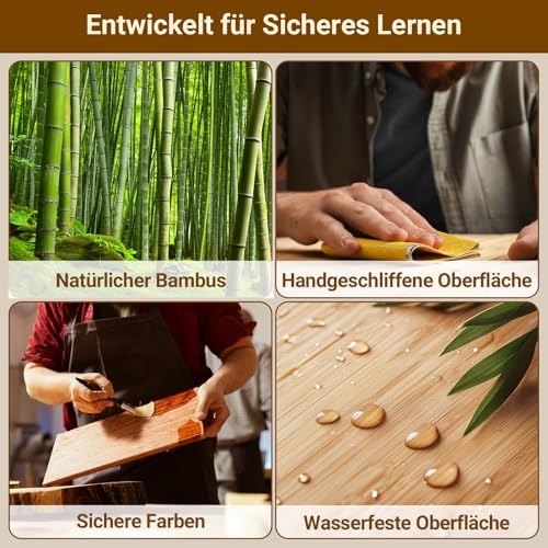 COSYLAND Lernturm ab 1 Jahr – Montessori Learning Tower für Kinder – Sicherer Kinder Lernturm ab 2 Jahre – Stabiler Toddler Tower, Naturfarbe