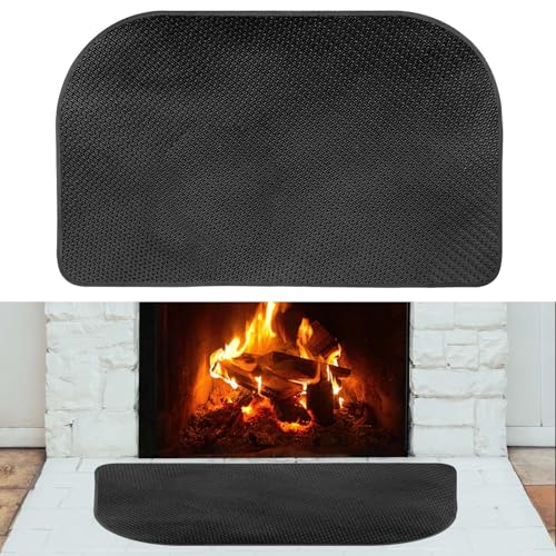 107x61cm Alfombrilla Chimenea, Alfombra Ignífuga Fibra Vidrio Engrosada Alfombrilla para Chimenea...