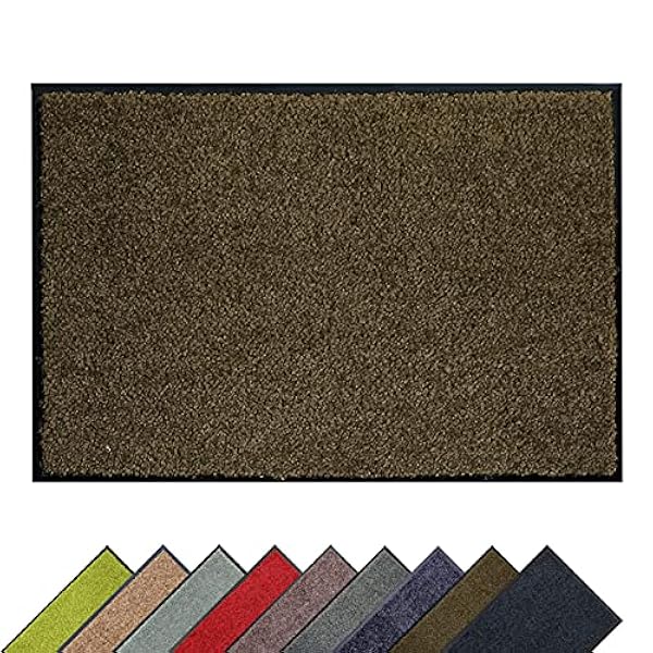 Carpido Deurmat bruin – entreemat binnen – vuilvangmat 60 x 180 cm – loper gang antislip – woonkamerdecoratie - deurmat vuilvangmat