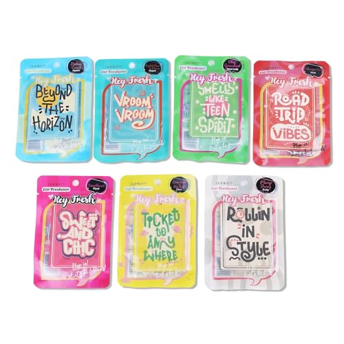Image of Car Freshie Positive Quote Scent for Car Air Fresheners Hanging for Decoration & Home Decor 7 Pack