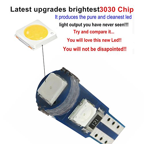 WLJH 6pcs blu Canbus senza errori T5 37 2721 3030