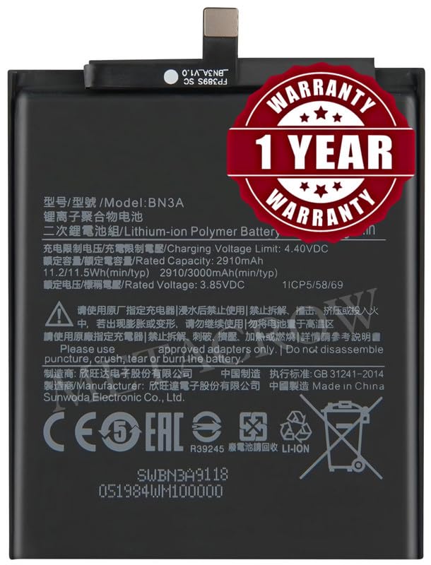 Image of Original BN3A Battery Compatible for Xiaomi Redmi Go - (3000mAh) - 1 Year Warranty JK1