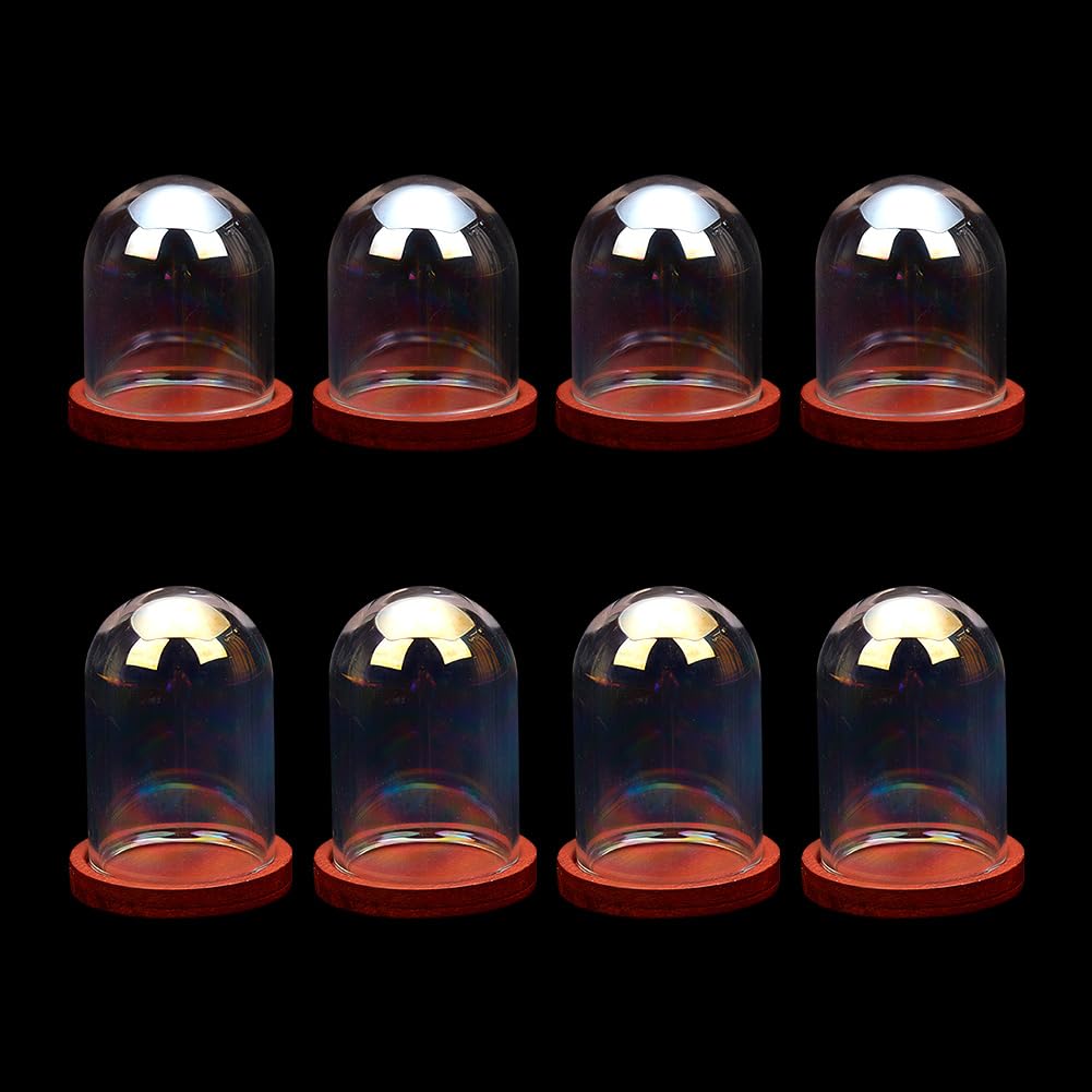 Display A Cupola In Vetro Con Base Legno - Globo Trasparente Per Decorazioni E Collezioni - Foto 7