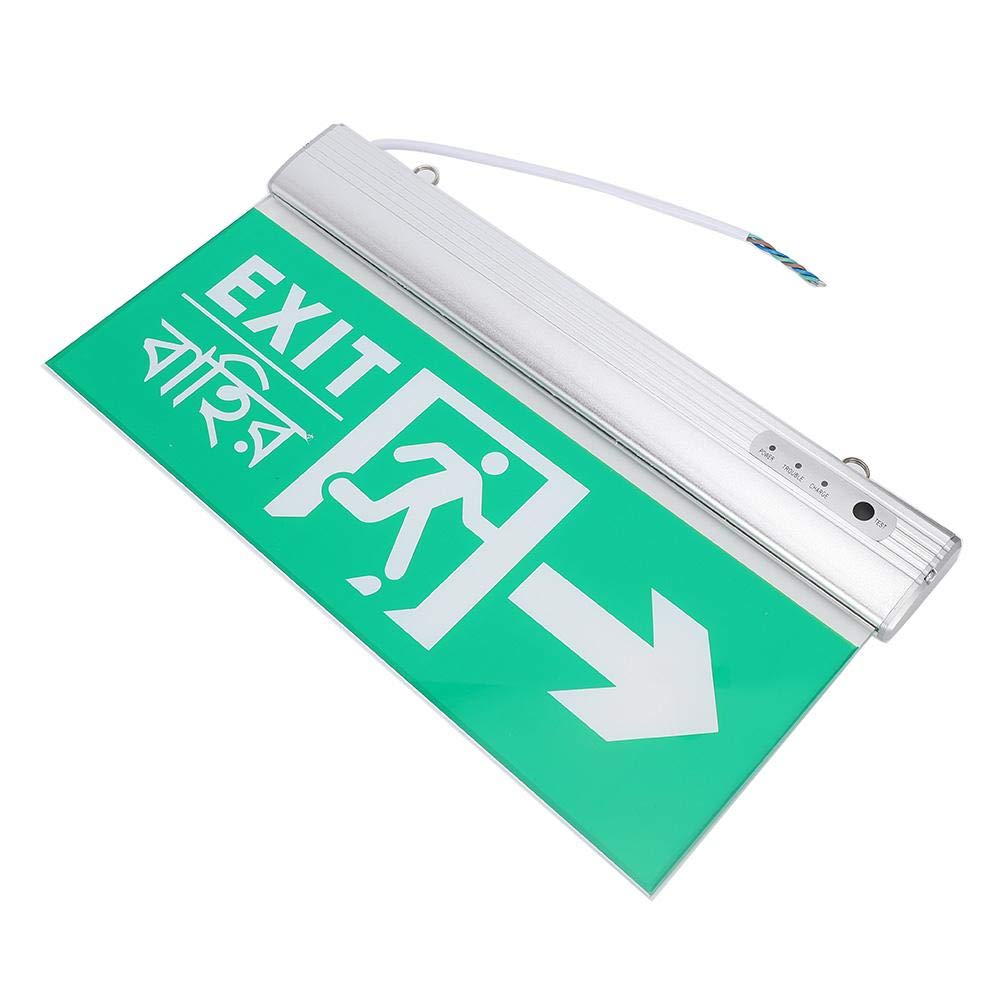 Buy Exit Only Sign, Battery Operated 15 X 7.9in 12 LEDs LED Exit Sign for Shopping Mall for