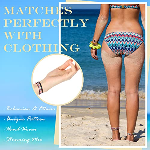 image for Yinkin 36 Pcs Surfer Bracelets for Men Unisex Surfer bracelets Summer 