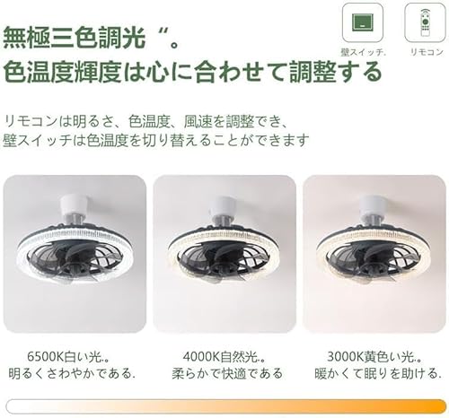 Aerlife シーリングファンライト LED-HEJ1 (シーリングタイプ) の商品画像 2