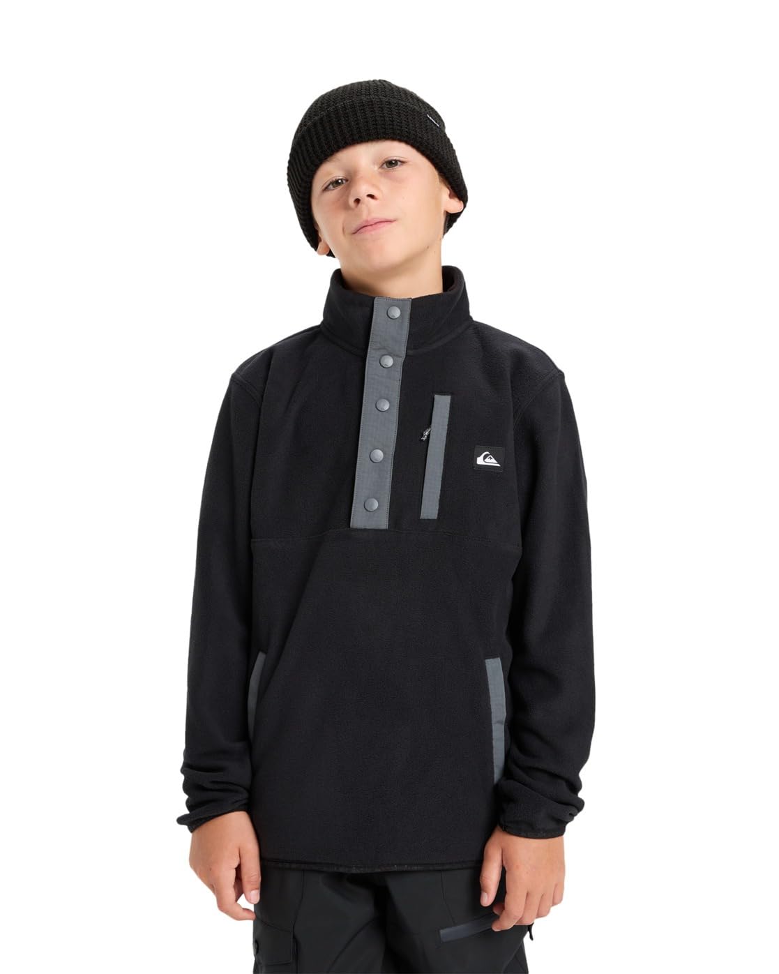 Quiksilver Junior Boys Skiing No Destination Fleece, Black, Size 12 Years