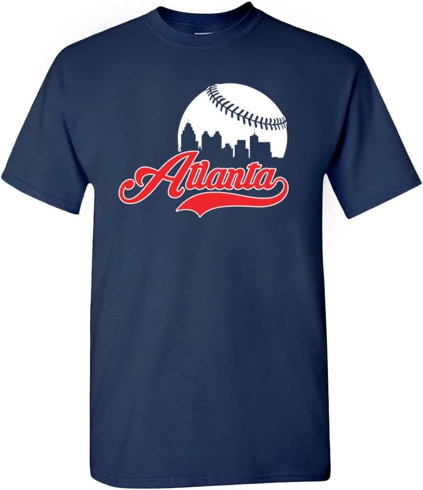 Xtreme Apparrel Cityscape Skyline Men's T-Shirt for Baseball Fans