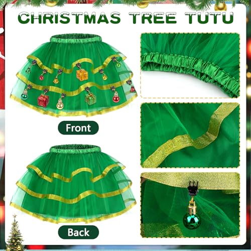 Disfraz Árbol de Navidad para Niñas, 15 Piezas miniatura 2