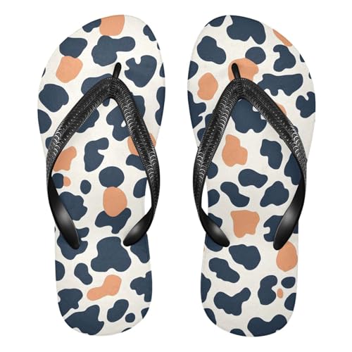 Black Brown Leopard Print Flip Flop Beach Summer Casual Sandal for Women & Men Shower Shoes 20860724
