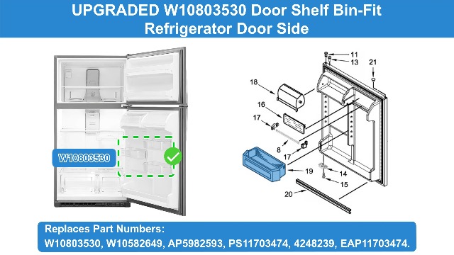Amazon.com: UPGRADED W10803530 Refrigerator Door Bin Compatible