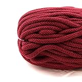 NTS Nähtechnik 6mm 50m Baumwollkordel Kordel Seil in vielen Farben (dunkelrot)