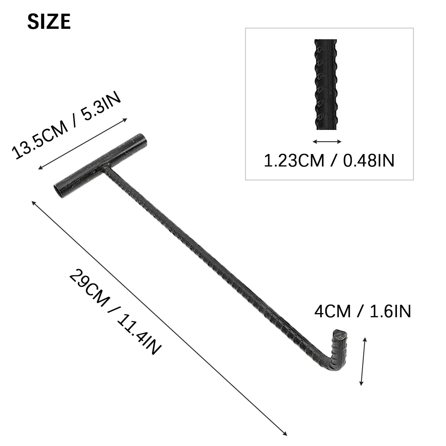 Attrezzi Fognatura Gancio Per Coperchio Tombino - Sollevatore In - Foto 12