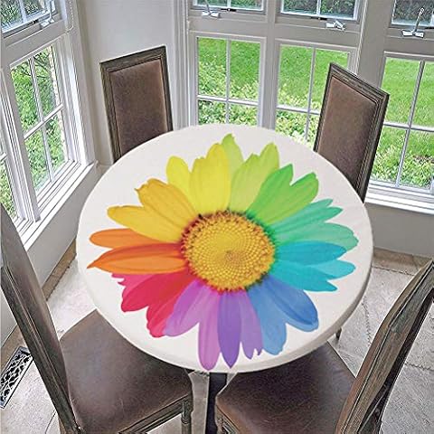 Fansu Manteles de Mesa Redonda de Tela Impermeable Cover