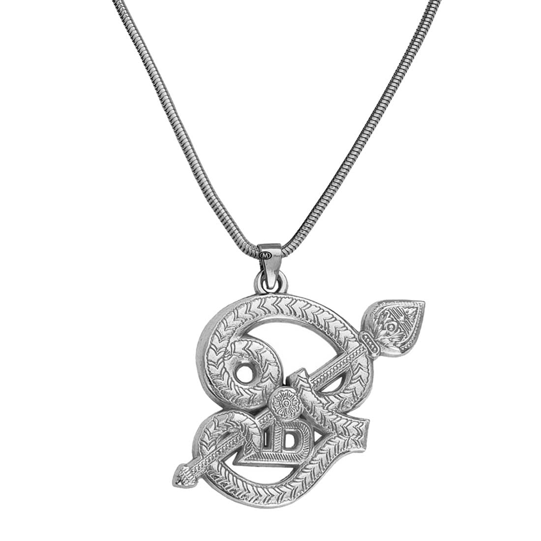 Silver Plated Tamil Om Murugan Vel Subramanya Swamy Vel Om Sakthi Vel Pendant Silver Metal for Unisex
