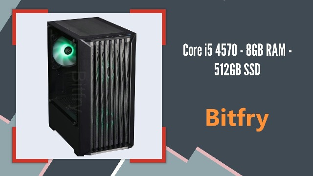 BitFry Computer Desktop PC Core i5 4570 | Windows 11 | Wi-Fi Ready