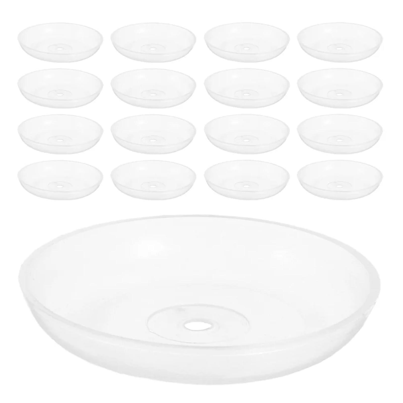 Candle Drip Protectors 100-Pack Clear Plastic Bobeches, Wax Drip Protectors for Taper Candle Centerpieces