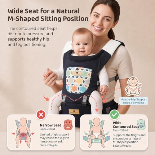 Image of StarAndDaisy 4 in 1 Baby Carrier for 0 to 3 Year with Soft Cushion Hip Seat, Kangaroo Bag for Baby with 2 Storage Pockets, 4 Carry Positions | Baby Carry Bags for Baby