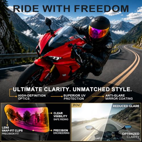 Image of PSLER Stream II Helmet Tinted Visor FF808 Face Shield Replacement for Stream II FF808