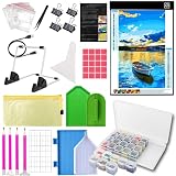 Innofans Diamond Painting Kits for Adults - 5D Diamond Painting Tools Kit LED Light Pad with Dotz Ac