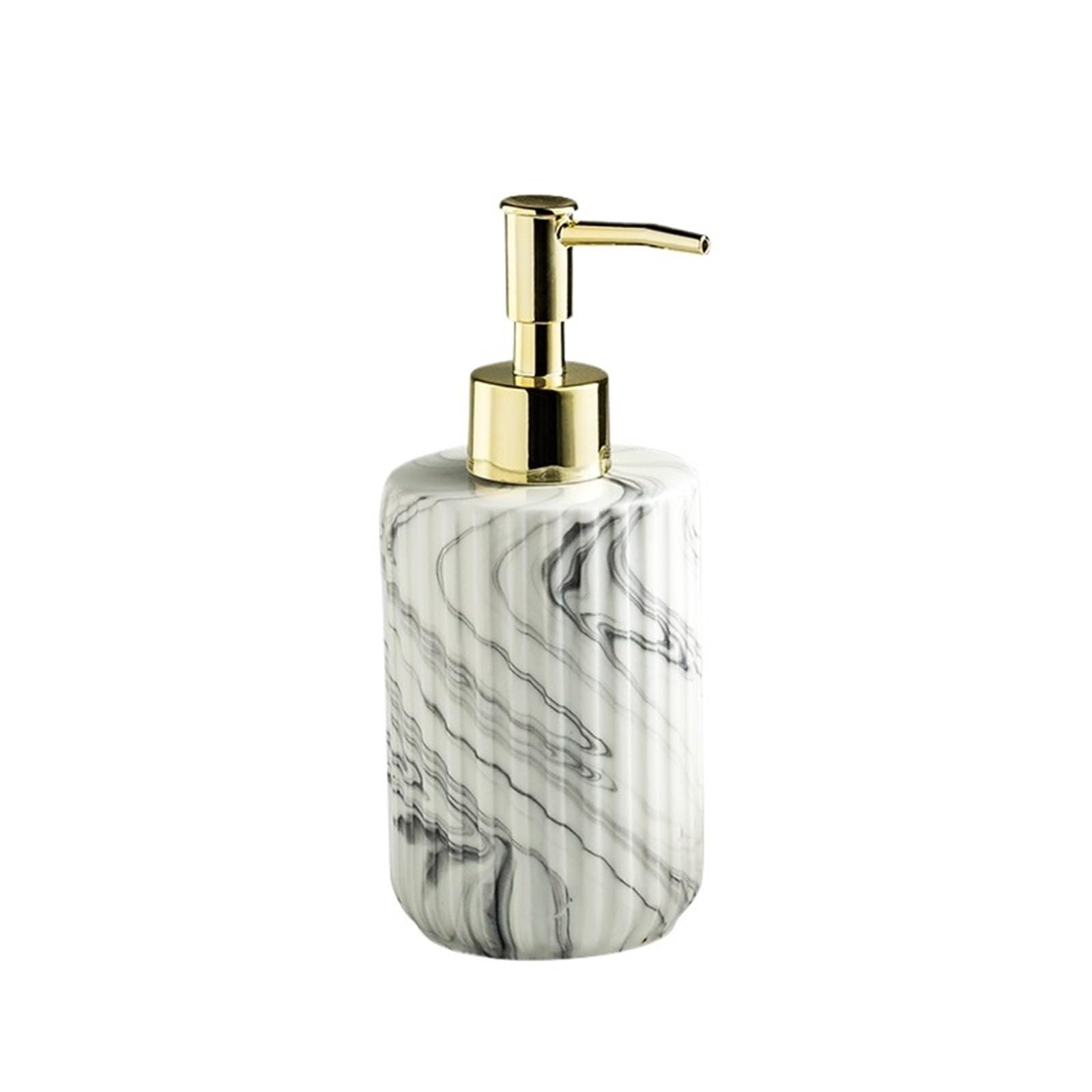 Cyairong-22 Gris Soap Dispenser Hotel Ceramic Soap Dispenser Home Bathroom Lotion Push Bottle Plastic 350Ml(Gris)