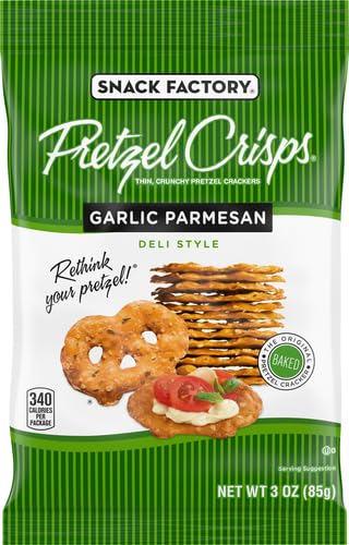 Miniatura 2 de Snack Factory Patatas fritas de pretzel, ajo parmesano, bolsa para llevar, 3 onzas