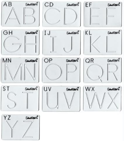 School-Rite Conjunto de plantillas de alfabeto en mayúsculas