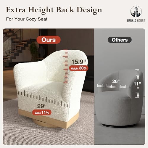 Sillón Giratorio Blanco con Tapizado Suave miniatura 5