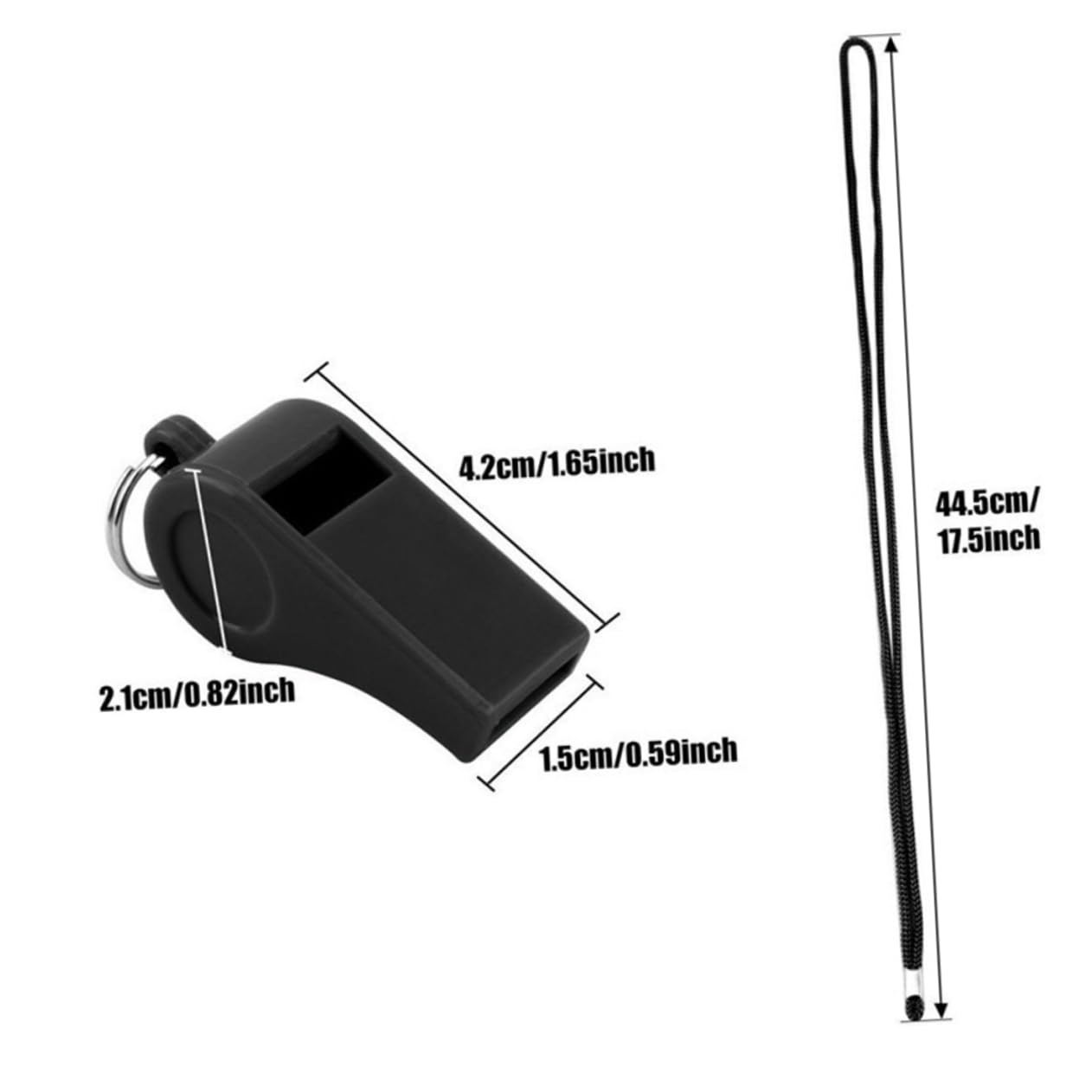 Abaodam 8-Pack Camping Whistles for Referees Boys and Girls Survival Metal Whistle Lanyard for Hiking Emergency Safety