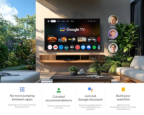 Image of SYLVOX Outdoor TV, 55 inch 120Hz 4K Smart TVs, Weatherproof & IP55 Waterproof, Compatible with Google & Dolby Atmos, Support HDMI 2.1 & USB 3.0, 1000 Nits Outside Televison for Gaming (2025 Model)
