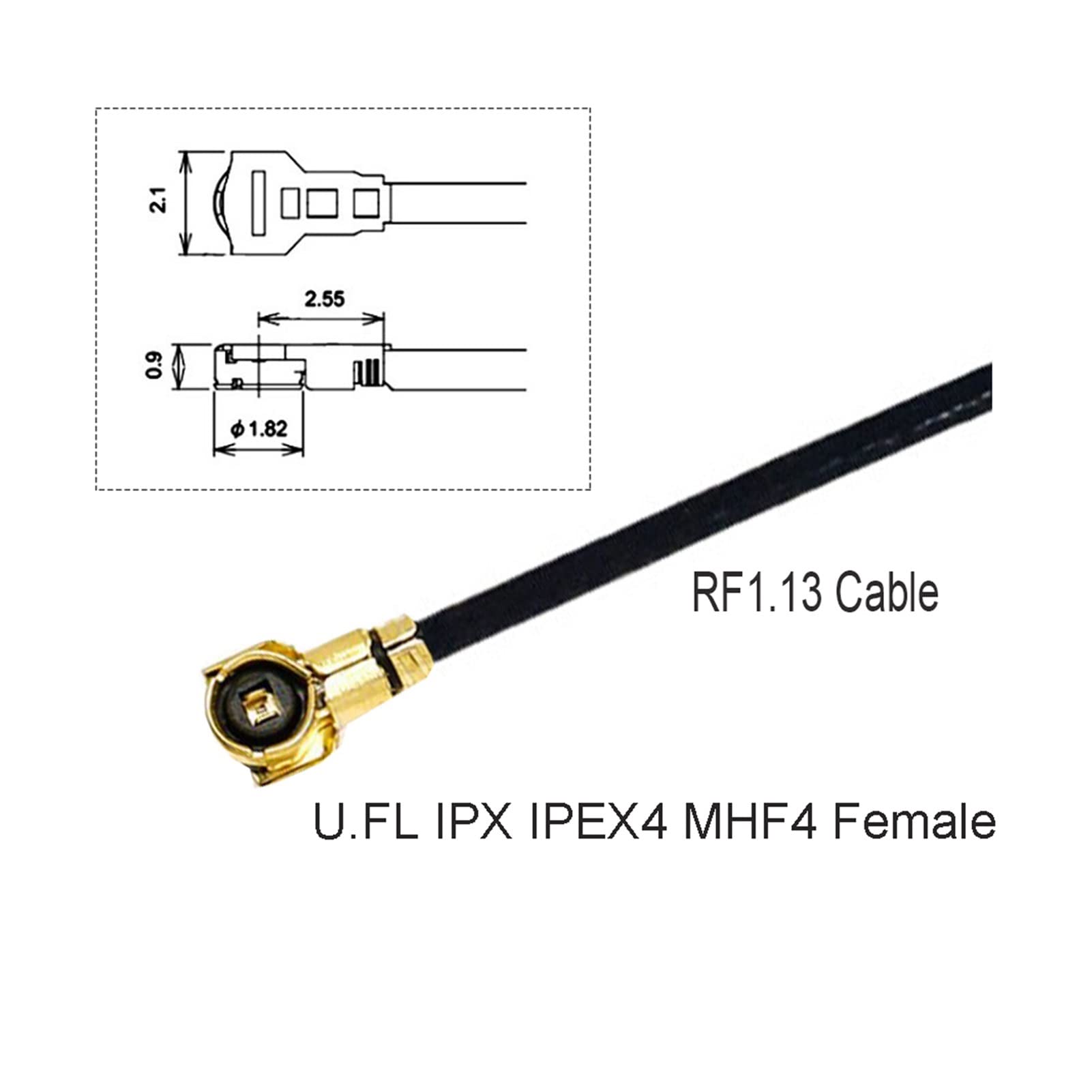 2pcs / lot f Femmina a U FL/IPX / IPEX4 MHF4 Porcellana di Jack femminile. Rf1.13 rf. Cavo coassiale Cavo di estensione antenna 3G Cavo 1 5 cm 30 cm.(F Male to IPEX4 F,30CM)