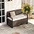 Tangkula 40 Gallon Outdoor Bench with Storage, Patio Wicker Storage Bench with Cushion, Cover, Metal Frame, Deck Box Seat for Backyard, Poolside, Balcony, Garden
