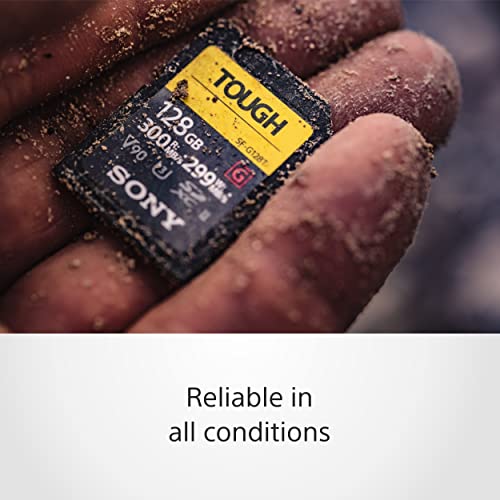 Sony TOUGH-G series SDXC UHS-II Card 128GB, V90, CL10, U3, Max R300MB/S, W299MB/S (SF-G128T/T1)