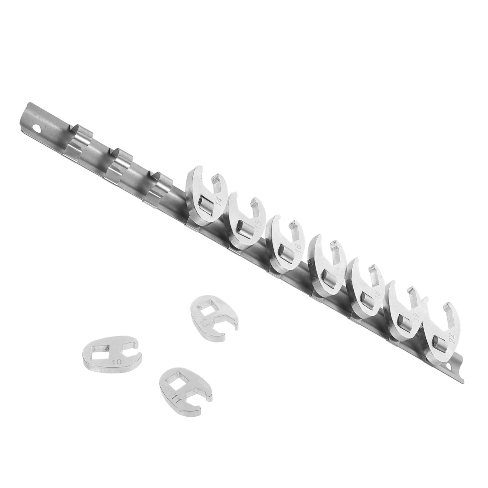 ABOOFAN Dual Function Drive Wrench Head Metric Crowfoot Flare Nut Tool Thin Wrench Ratchet Spanner Compact Tool